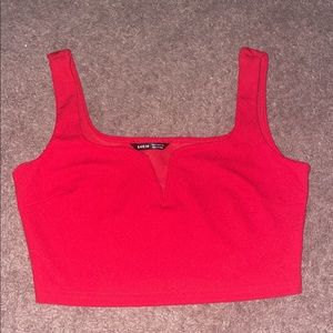 Brand new red Shein v cut crop top size medium